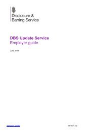 DBS Update Service Employer guide - Essex Primary Headteachers ...