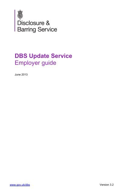 DBS Update Service Employer guide - Essex Primary Headteachers ...