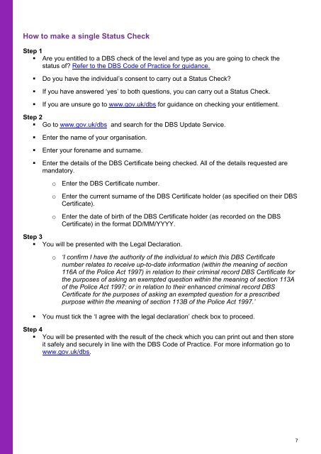 DBS Update Service Employer guide - Essex Primary Headteachers ...