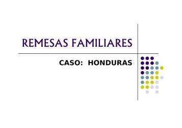 Estudio sobre Remesas en Honduras