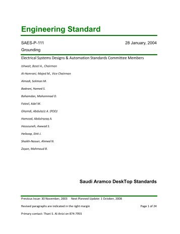 Saudi Aramco Engineering Standard - Oil Field Trash