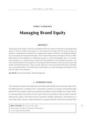 Managing Brand Equity - LTA