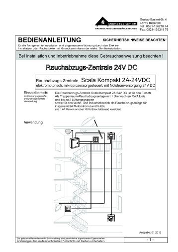 inbetriebnahme - Domotec RWA e.k.