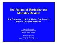 The Failure of Morbidity and Mortality Review - Sha-conferences.com