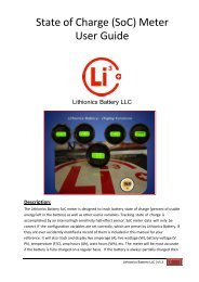 State of Charge (SoC) Meter User Guide - Lithionics Battery