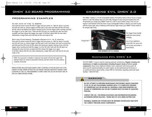 EVIL omen manual 2 - Paintball Solutions