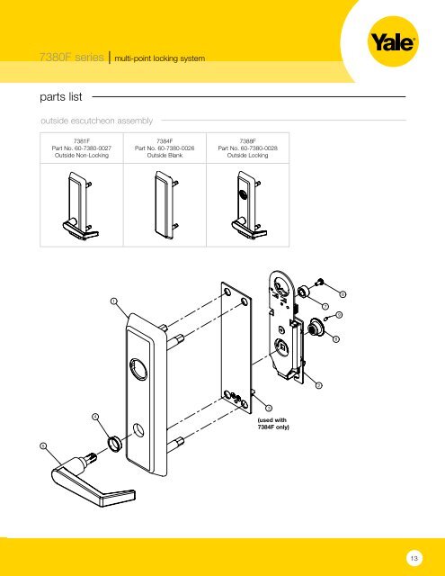 7380F Series - ASSA ABLOY Door Security Solutions :: Extranet