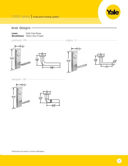 7380F Series - ASSA ABLOY Door Security Solutions :: Extranet