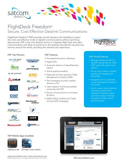 Flightdeck Freedoma Satcom Direct