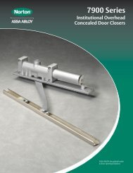 7900 Series - ASSA ABLOY Door Security Solutions :: Extranet