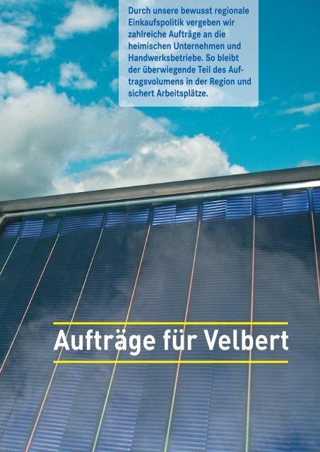 Geschäftsbericht 2009 - Stadtwerke Velbert