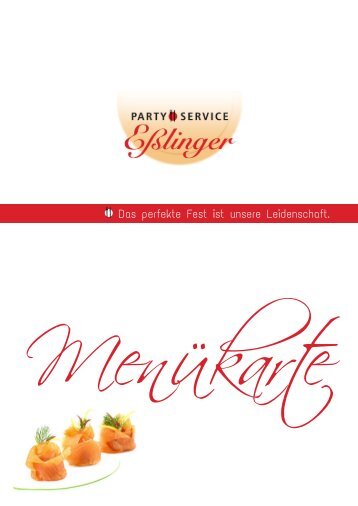 Menükarte als Download - Partyservice Esslinger