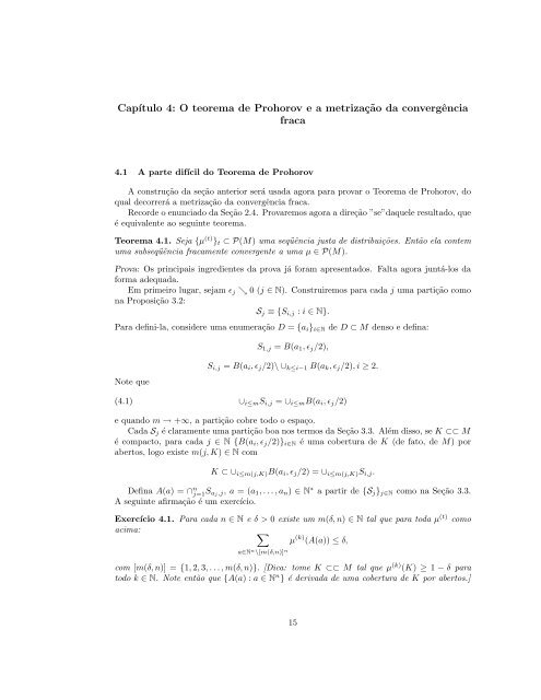 Notas de aula sobre probabilidade em espaços poloneses. - IMPA