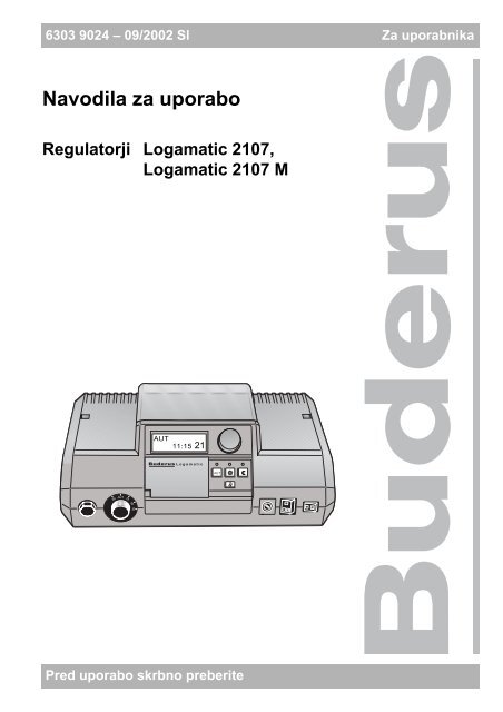 Navodila regulator R2107 - Buderus