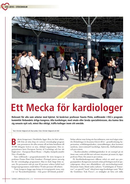 Svensk Cardiologi 3 2010 - Svenska CardiologfÃ¶reningen
