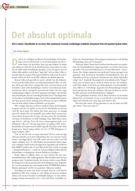 Svensk Cardiologi 3 2010 - Svenska CardiologfÃ¶reningen