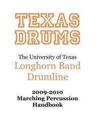 Longhorn Band Drumline - The University of Texas at Austin