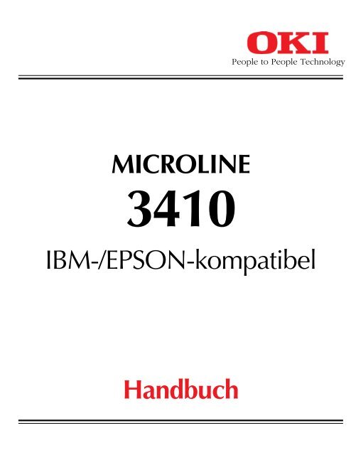 Handbuch ML 3410 IBM/EPSON