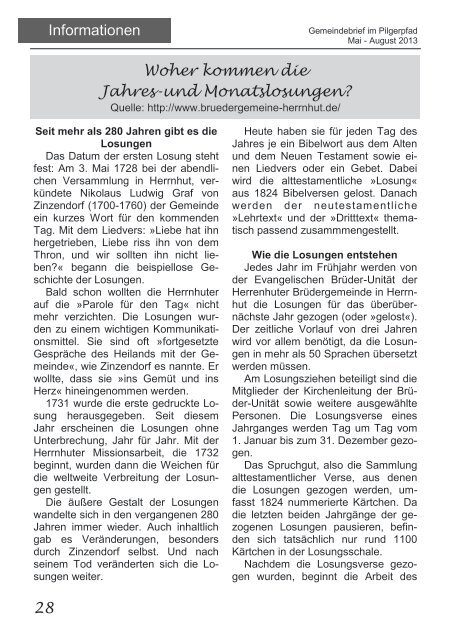 Gemeindebrief Mai bis Aug 2013 - GerhardDorothea