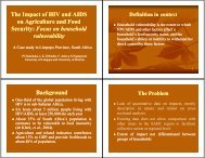 The Impact of HIV and AIDS The Impact of HIV and AIDS on ...
