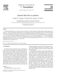 Quantum Hall effect in graphene - Columbia University