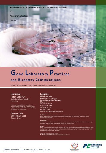 Good Laboratory Practices - NUSAGE - National University of ...