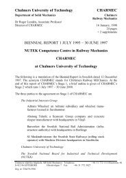 Chalmers University of Technology CHARMEC BIENNIAL REPORT ...