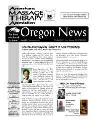 Spring 2011 - Oregon Chapter of The American Massage Therapy ...