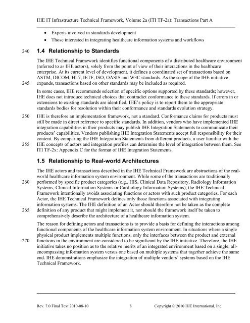 ITI Technical Framework - IHE