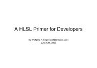 A HLSL Primer for Developers