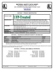 UFP-Treated MSDS - Universal Forest Products