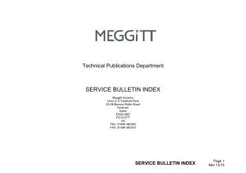 Browse service bulletins - Meggitt Avionics