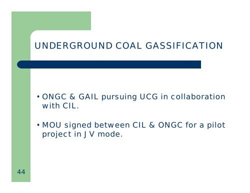 Overview of Coal Mining Industry in India - Office of Fossil Energy