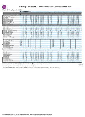 Fahrplan Linie 120