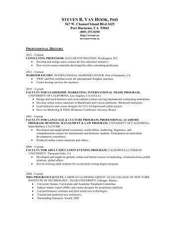 Sample Resume / CV - WorldWide Multicultural Research