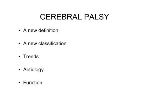 Cerebral Palsy - BLF