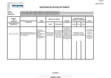 INVENTARIO DE ARCHIVO DE TRAMITE - Coneval