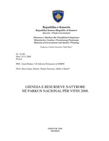 GJENDJA E RESURSEVE NATYRORE NÃ PARKUN ... - ammk-rks.net