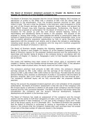 The Board of Directors' statement pursuant to Chapter ... - Assa Abloy