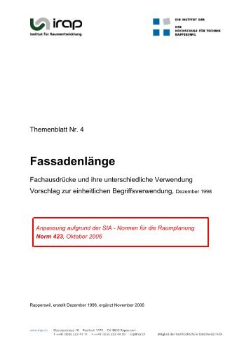 Nr. 4: FassadenlÃ¤nge - IRAP