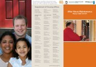 After Hours Maintenance Brochure - Department of Housing