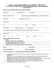 annual acknowledgement and consent form & test - Diocese of ...