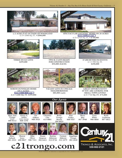 800-277-7800 Becky Trongo Martin - Home Guide of Yolo County, CA