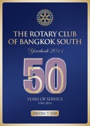 Yearbook 2011 - The Rotary Club of Bangkok South