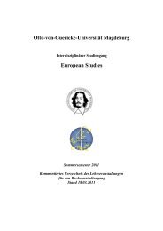 Otto-von-Guericke-UniversitÃ¤t Magdeburg - European Studies - Otto ...