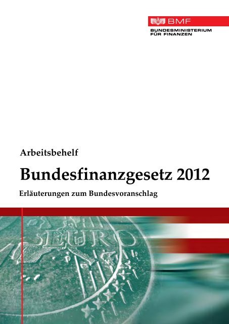 Bundesfinanzgesetz 2012