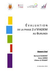 Ã V A L U A T I O N DE LA PHASE 2 D'IFADEM AU BURUNDI ...