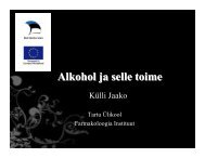 Alkohol ja selle toime