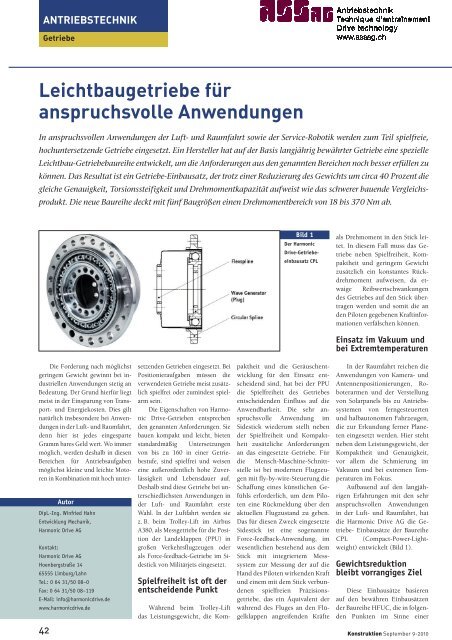 Leichtbaugetriebe für anspruchsvolle Anwendungen