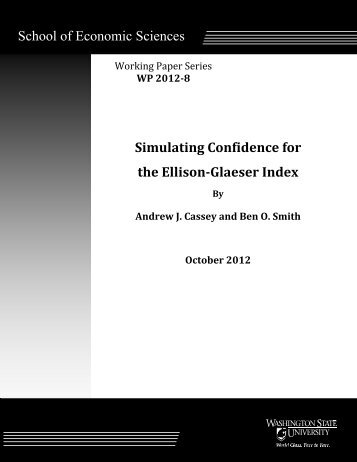 Simulating Confidence for the Ellison-Glaeser Index - Washington ...